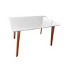Conjunto Mesa Verona Tampo Off White com 4 Cadeiras Madeira Maciça, Estofada e Rattan de Fibra 100% Natural Verona  - 11