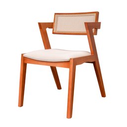 Conjunto Mesa Verona Tampo Off White com 4 Cadeiras em Madeira Maciça, Estofada e Rattan de Fibra 100% Natural Verona Authentic - 18