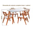Ver imagem 6 de Conjunto Mesa Verona Tampo Off White com 4 Cadeiras Madeira Maciça, Estofada e Rattan de Fibra 100%