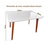 Conjunto Mesa Verona Tampo Off White com 4 Cadeiras Madeira Maciça, Estofada e Rattan de Fibra 100% Natural Verona  - 8