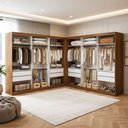 Ver imagem 1 de Closet Casal sem Portas 8 Gavetas Paris Duo Premium Yescasa Marrom/Freijó