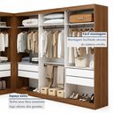 Ver imagem 7 de Closet Casal sem Portas 8 Gavetas Paris Duo Premium Yescasa Marrom/Freijó