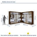 Ver imagem 3 de Closet Casal sem Portas 8 Gavetas Paris Duo Premium