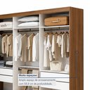 Ver imagem 6 de Closet Casal sem Portas 8 Gavetas Paris Duo Premium Yescasa Marrom/Freijó