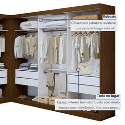Closet Casal sem Portas 8 Gavetas Paris Duo Premium - 10