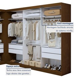 Closet Casal sem Portas 8 Gavetas Paris Duo Premium - 8