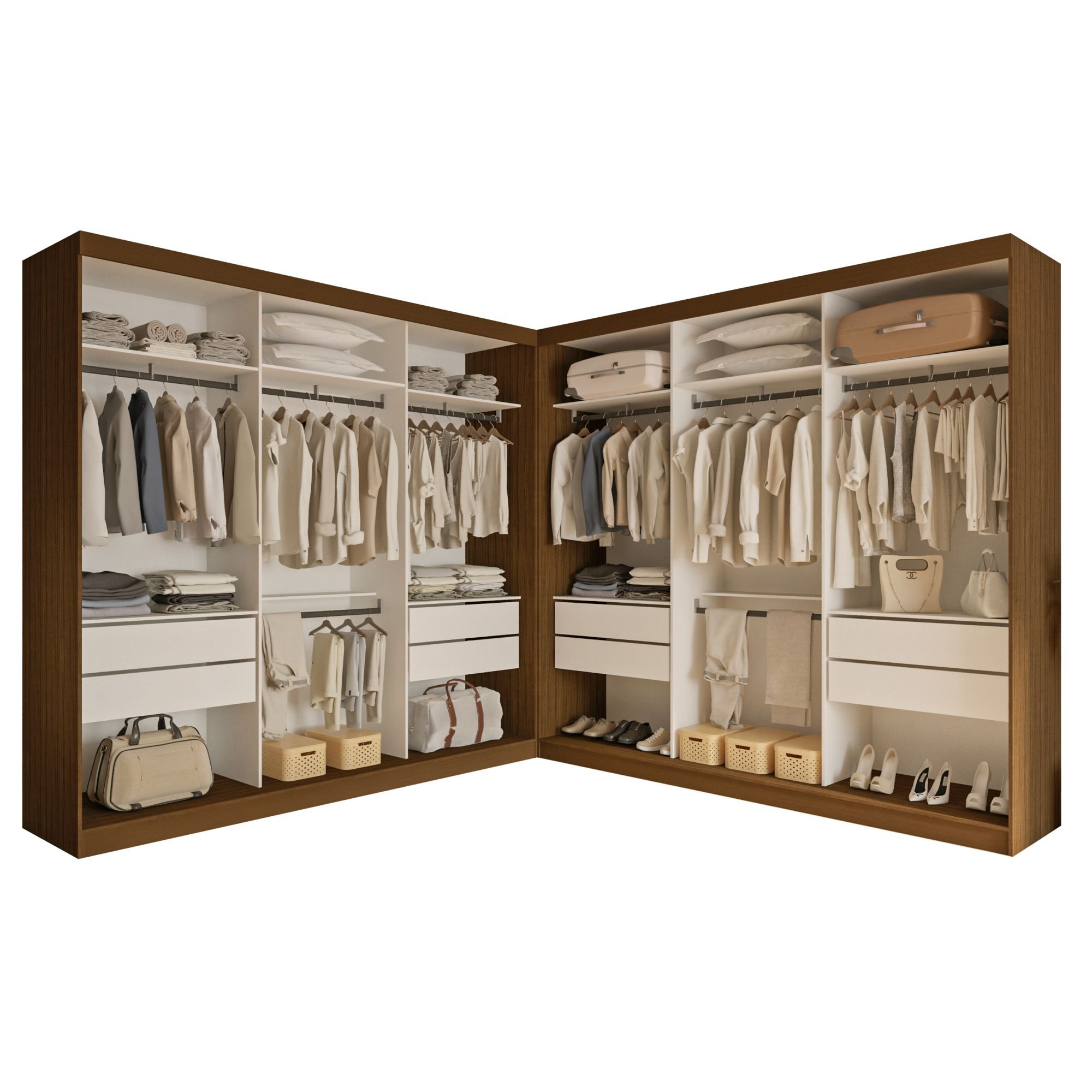 Closet Casal sem Portas 8 Gavetas Paris Duo Premium - 11