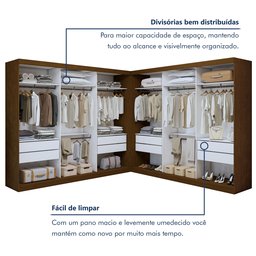 Closet Casal sem Portas 8 Gavetas Paris Duo Premium - 11