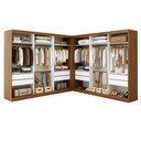 Ver imagem 2 de Closet Casal sem Portas 8 Gavetas Paris Duo Premium Yescasa Marrom/Freijó