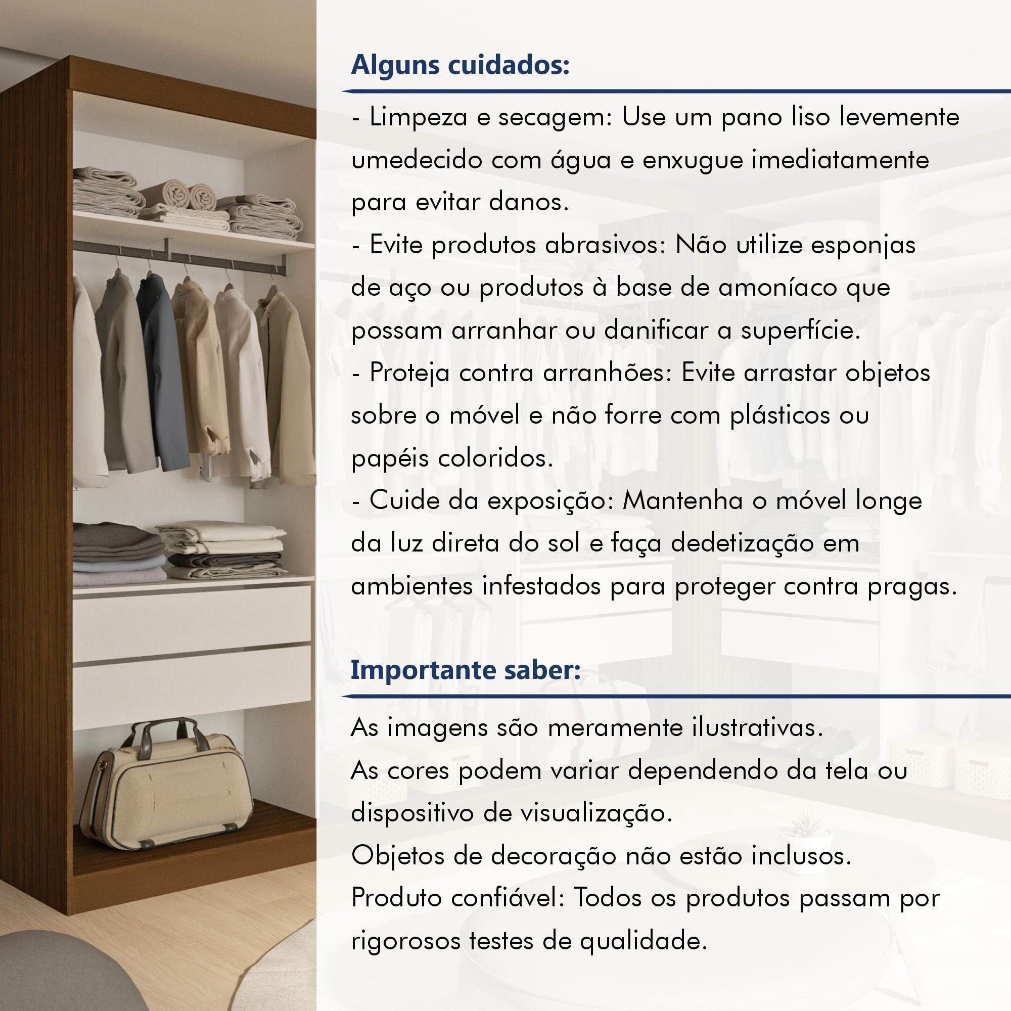 Closet Casal sem Portas 8 Gavetas Paris Duo Premium - 10