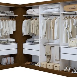 Closet Casal sem Portas 8 Gavetas Paris Duo Premium - 5