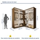 Ver mais imagens de Closet Casal sem Portas 4 Gavetas Júlia Duo