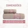 Jogo Toalha Nina 2 Peças Qualidade 100% Algodão Elegante Cor:nude - 5