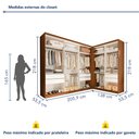 Ver imagem 7 de Conjunto Closet Casal sem Portas 2 Módulos 6 Gavetas França