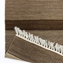 Ver imagem 2 de Tapete para Sala Quarto Kilim Stripe 111x183 70511 Listrado Marrom Bege