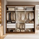 Ver imagem 1 de Closet Casal sem Portas 4 Gavetas Paris Yescasa Marrom/Freijó