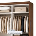 Ver imagem 5 de Closet Casal sem Portas 4 Gavetas Paris Yescasa Marrom/Freijó