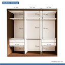 Ver imagem 5 de Closet Casal sem Portas 4 Gavetas Paris