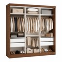 Ver imagem 2 de Closet Casal sem Portas 4 Gavetas Paris Yescasa Marrom/Freijó