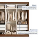 Ver mais imagens de Closet Casal sem Portas 4 Gavetas Paris Yescasa Marrom/Freijó