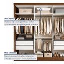 Ver imagem 7 de Closet Casal sem Portas 4 Gavetas Paris Yescasa Marrom/Freijó