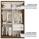 Ver imagem 3 de Closet Solteiro sem Portas 2 Gavetas Júlia Yescasa