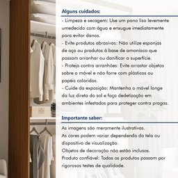 Closet Solteiro sem Portas 2 Gavetas Júlia - 11