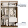 Closet Solteiro sem Portas 2 Gavetas Júlia - 4