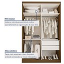 Ver imagem 5 de Closet Solteiro sem Portas 2 Gavetas Júlia Yescasa