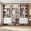 Ver imagem 1 de Módulo Closet Casal sem Portas 6 Gavetas Itália Yescasa Marrom/Freijó