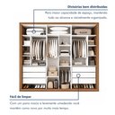 Ver imagem 5 de Módulo Closet Casal sem Portas 6 Gavetas Itália Yescasa Marrom/Freijó