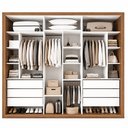 Ver imagem 2 de Módulo Closet Casal sem Portas 6 Gavetas Itália Yescasa Marrom/Freijó