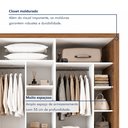 Ver mais imagens de Módulo Closet Casal sem Portas 6 Gavetas Itália Yescasa Marrom/Freijó
