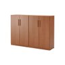 Multiuso Livreiro Flex 4 Portas Estante Vertical ou Balcão com Prateleiras  - Nature - 3