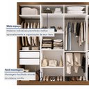Ver mais imagens de Closet Casal sem Portas 4 Gavetas Florença Yescasa Marrom/Freijó