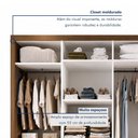 Ver imagem 6 de Closet Casal sem Portas 4 Gavetas Florença Yescasa Marrom/Freijó