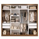 Ver imagem 2 de Closet Casal sem Portas 4 Gavetas Florença Yescasa Marrom/Freijó