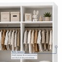Ver imagem 6 de Closet Infantil sem Portas 2 Gavetas Júlia Branco