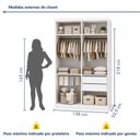 Ver imagem 3 de Closet Infantil sem Portas 2 Gavetas Júlia Branco