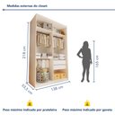 Ver mais imagens de Closet Infantil sem Portas 2 Gavetas Júlia