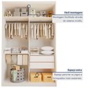 Ver imagem 4 de Closet Infantil sem Portas 2 Gavetas Júlia