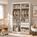 Ver imagem 1 de Closet Infantil sem Portas 2 Gavetas Júlia Branco