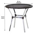 Ver imagem 7 de 6 Cadeiras Vênus Alumínio e Mesa com Tampo Tramado para Jardim Piscina e Área Trama Original