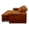 Sofa Retratil Reclinavel 2 Lugares 1,80m Crystal Veludo Laranjado Lansofbr - 4