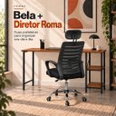 Ver imagem 4 de Conjunto de Escritório Mesa Bela e Cadeira Diretor Roma Preto