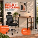 Ver imagem 7 de Conjunto de Escritório Mesa Bela e Cadeira Diretor Roma Preto