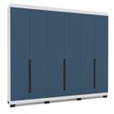 Ver imagem 2 de Roupeiro Casal Madri 6 Portas 4 Gavetas 242x214cm Azul/Branco 250702