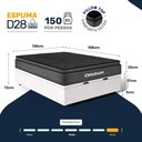 Ver imagem 4 de Cama Box Baú com Colchão Ortobom de Espuma Pillow Top Confort Black Casal 138cm