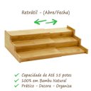 Ver imagem 2 de Suporte Organizador Potes de Temperos Retrátil em Bambu