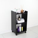 Ver imagem 4 de Gabinete para Banheiro Cassis Móvel sem Portas MDF 40cm Preto Mercado Das Prateleiras